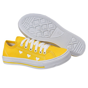 Tênis Feminino Casual com Detalhe de Coração