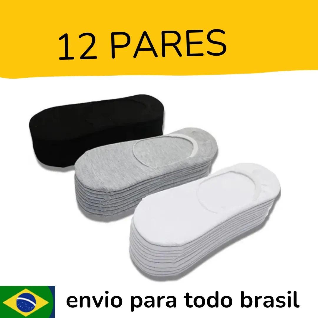 Kit 12 Pares de Meia Soquete Invisível Feminina LiteSole - Teus Pulos