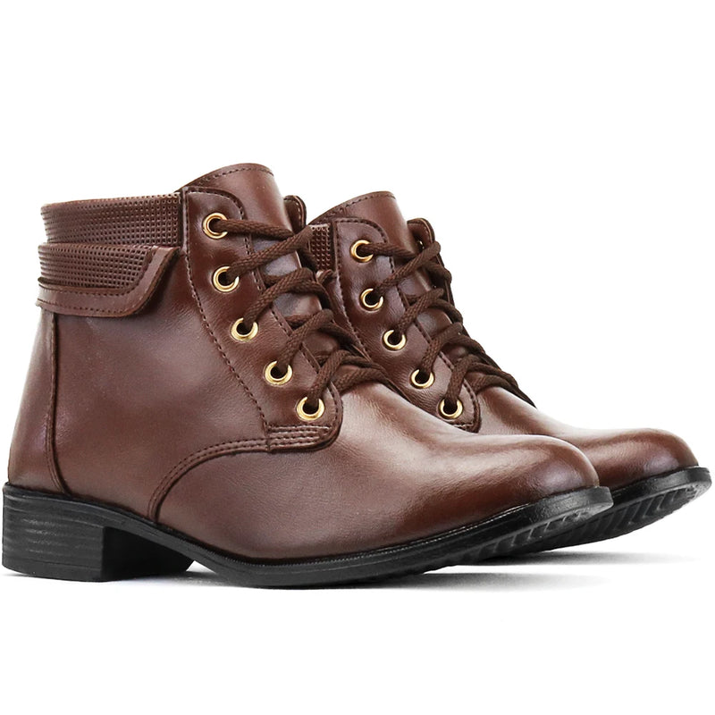 Bota Botinha Casual Cano Curto Feminina Zina - Teus Pulos