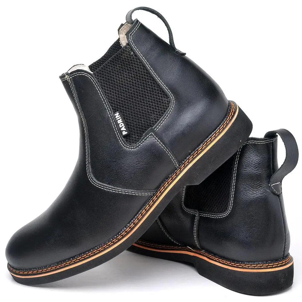 Bota Botina Casual Chelsea de Couro - Teus Pulos