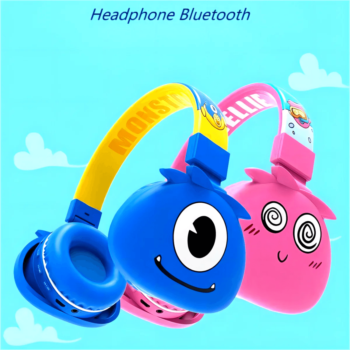 Fone de Ouvido Headphone Bluetooth Sem Fio Mostrinhos - Teus Pulos