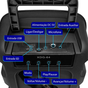 Caixa de Som Bluetooth Xtrad - Teus Pulos