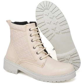 Bota Coturno Casual Feminina Outono Inverno Zoya - Teus Pulos