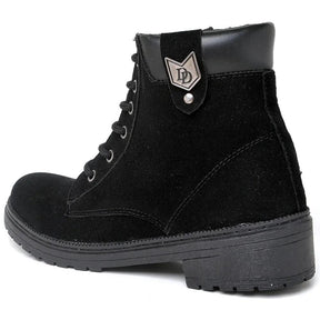 Bota Coturno Cano Curto Casual Feminina Zora - Teus Pulos