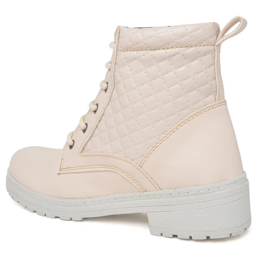 Bota Coturno Casual Feminina Outono Inverno Zoya - Teus Pulos