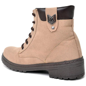 Bota Coturno Cano Curto Casual Feminina Zora - Teus Pulos