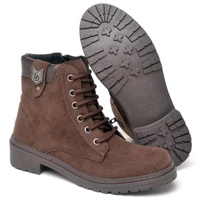 Bota Coturno Cano Curto Casual Feminina Zora - Teus Pulos