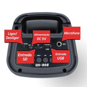 Caixa de Som Multimídia com Iluminação RGB: - Teus Pulos