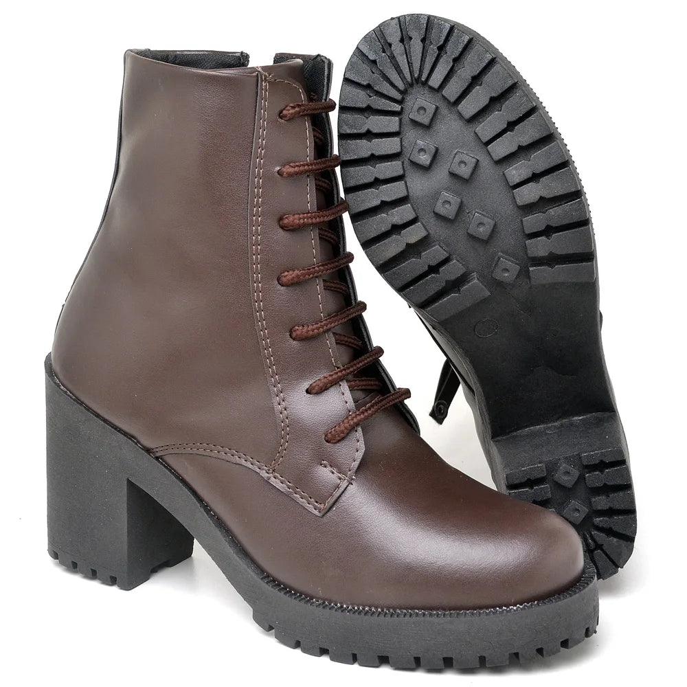 Bota Coturno Casual Feminina Zita - Teus Pulos