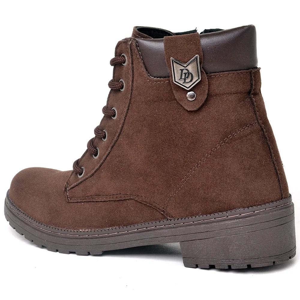 Bota Coturno Cano Curto Casual Feminina Zora - Teus Pulos