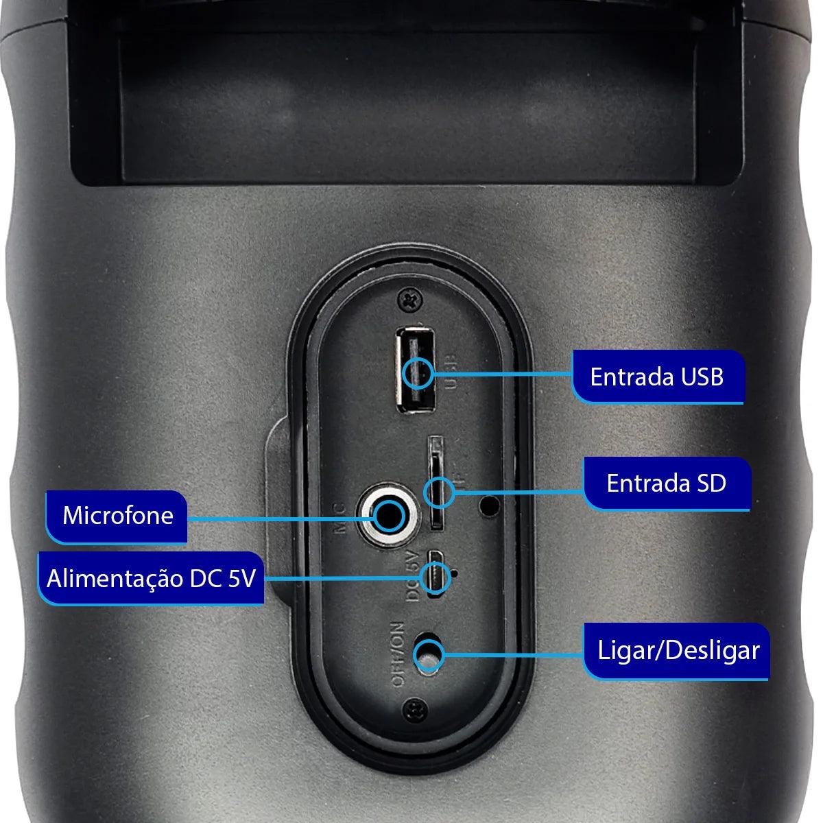 Caixa de Som Bluetooth Ampliada Portátil POTÊNCIA XDG-97 XTRAD - Teus Pulos