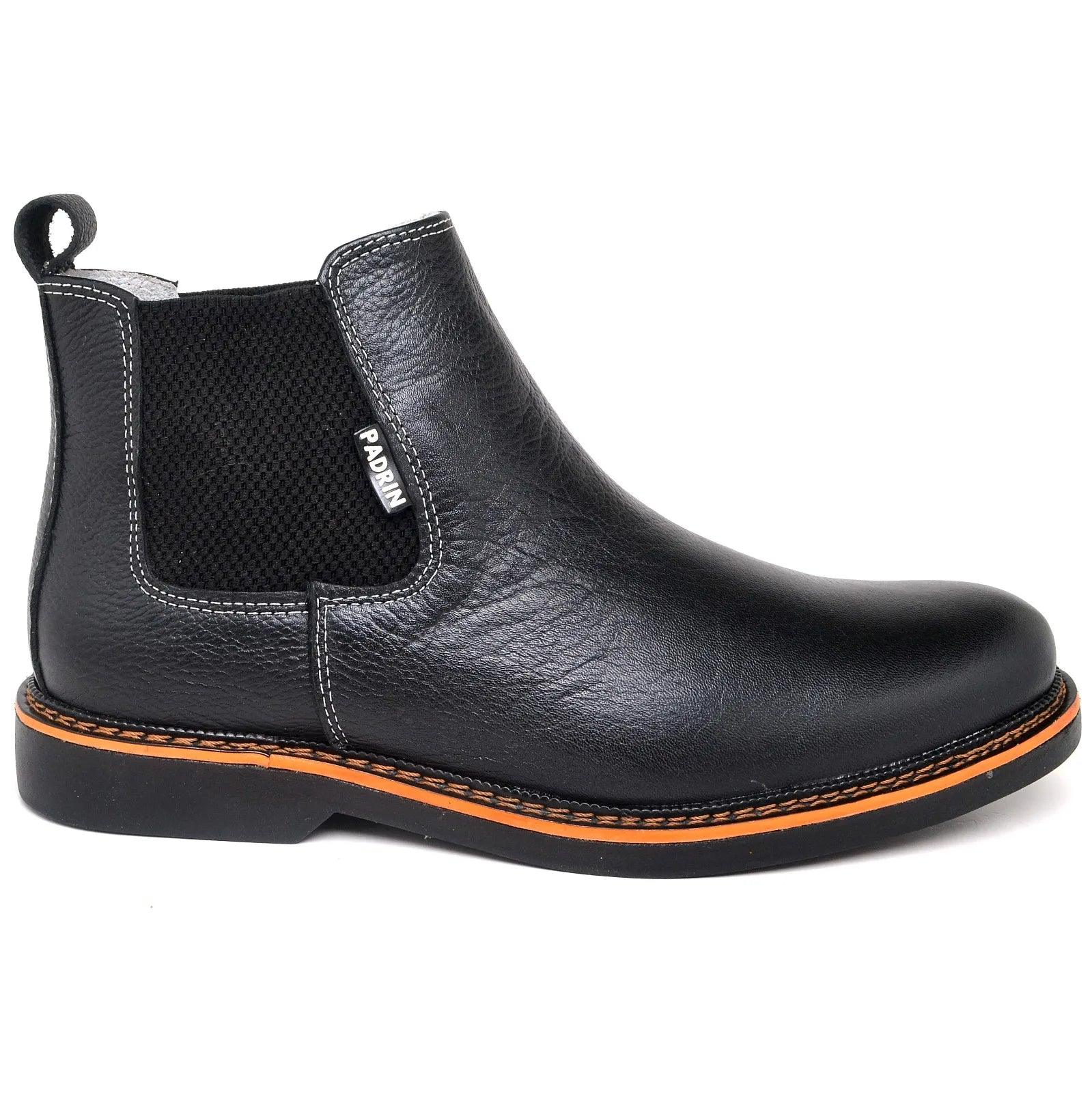 Bota Casual Botina Chelsea de Couro Zappo - Teus Pulos