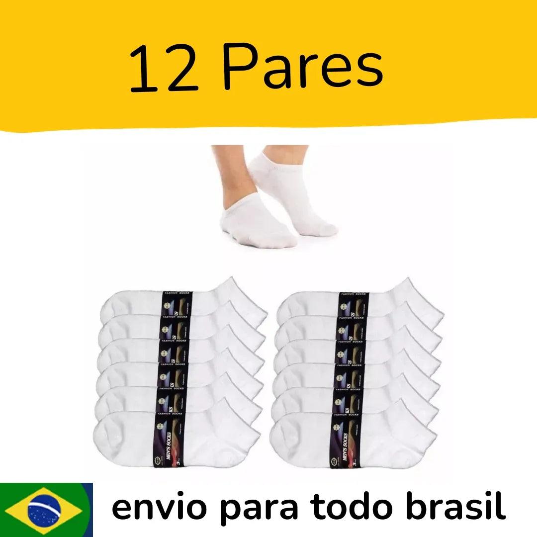 Kit 12 Pares Meias Soquete Cano Curto FlexSox - Teus Pulos