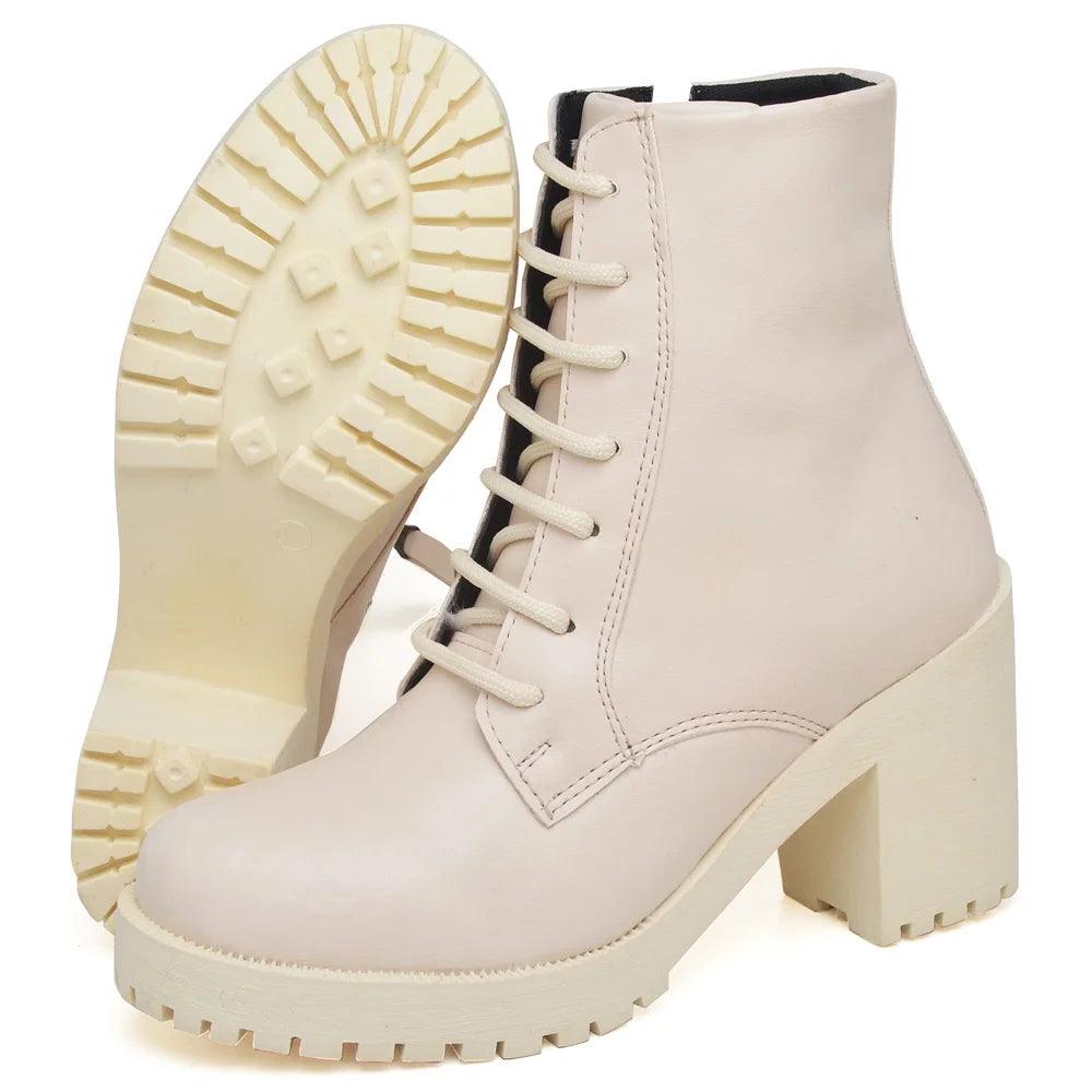 Bota Coturno Casual Feminina Zita - Teus Pulos