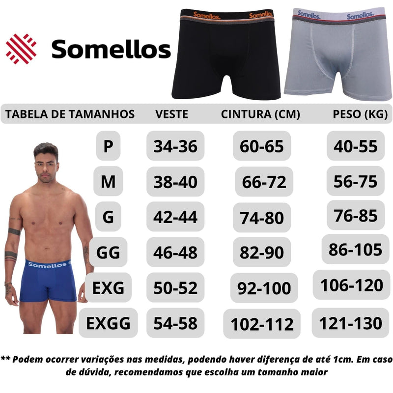 Kit 10 Cueca Boxer Masculina Microfibra ZenSocks - Teus Pulos