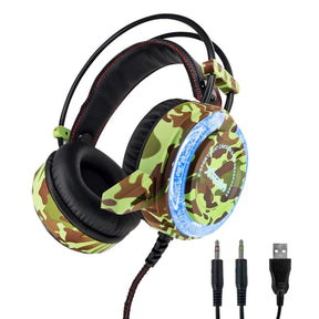 Headset Fone de ouvido gamer Headphone com microfone Luz LED para PC Computador - Teus Pulos