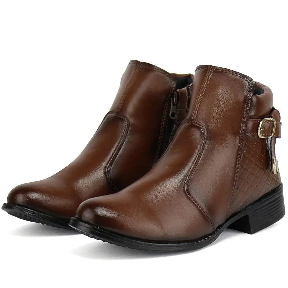 Bota Botinha Feminina Casual Cano Curto Nola - Teus Pulos