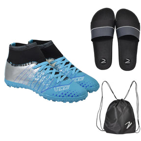 Chuteira Society Botinha Uzze Sport Kit Chinelo Mochila