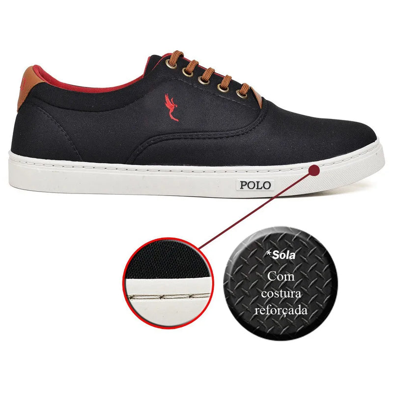 Tênis Casual Cano Baixo Zane Polo Blu - Teus Pulos