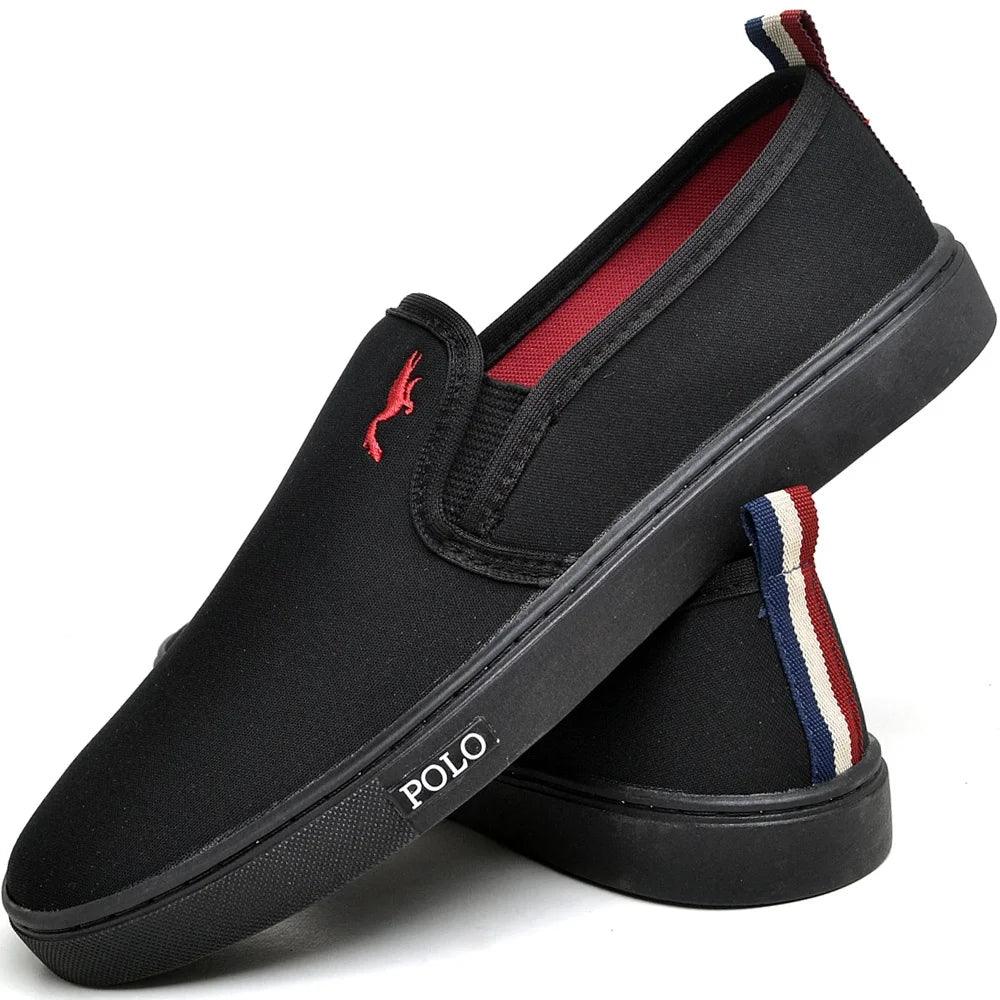 Kit Tênis Casual Masculino Slip-On + Relógio e Carteira - Teus Pulos