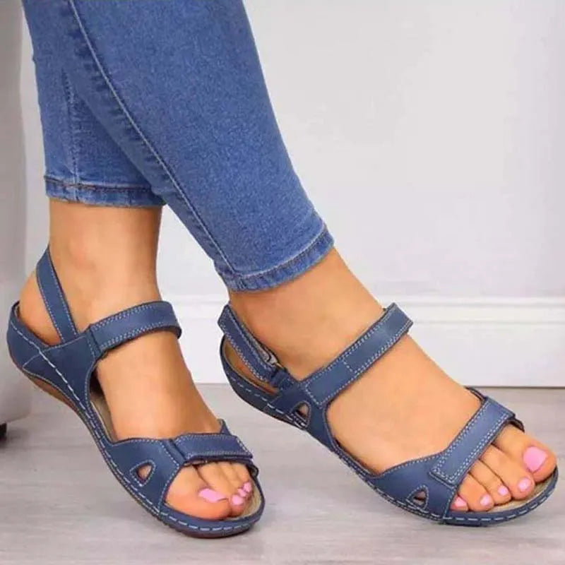 Sandálias Peep Toes Confortáveis Femininas Lara - Teus Pulos