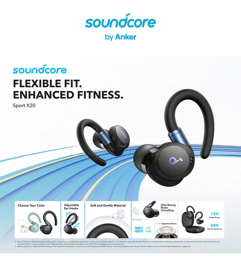 Fone de Ouvido Bluetooth Soundcore Sport X20 True