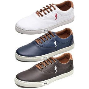 Kit 3 Pares Tênis Sapatenis Polo Blu Masculino Sapato Casual - Teus Pulos