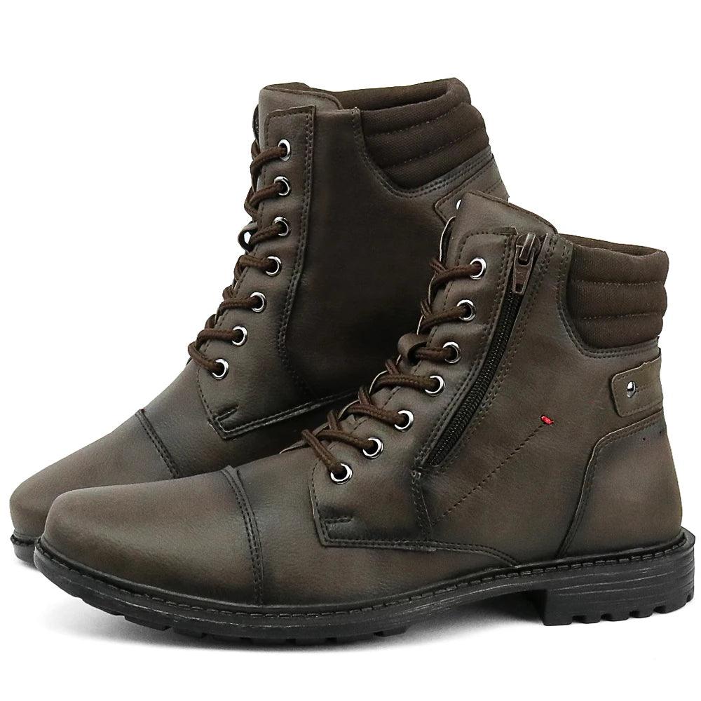 Bota Coturno Casual Tratorada Adventure com Ziper Lateral - Teus Pulos