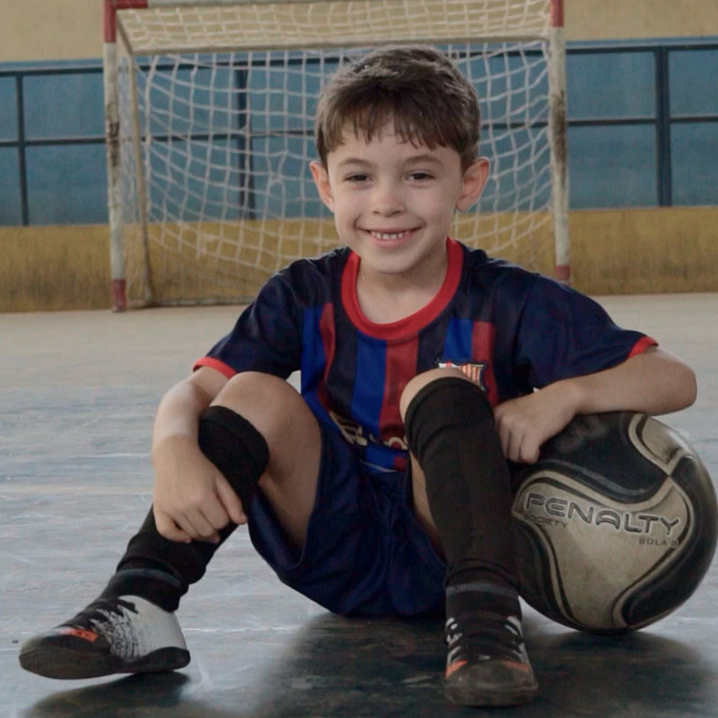 Chuteira Futsal Infantil Uzze Sport Botinha Cano Alto