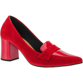 Scarpin Feminino Salto Alto Grosso Bico Fino