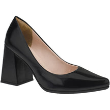 Scarpin Feminino Salto Bloco Alto Bico Fino