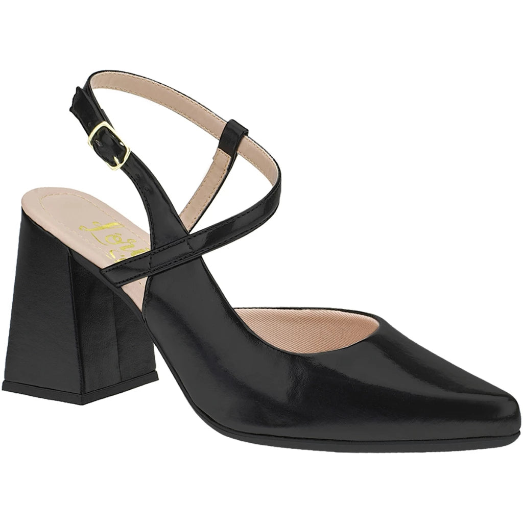 Sandália Slingback Feminino Scarpin Salto Alto Bloco