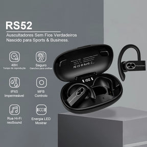 Fone De Ouvido H'maston RS-52 Bluetooth 5.3 Esportivo