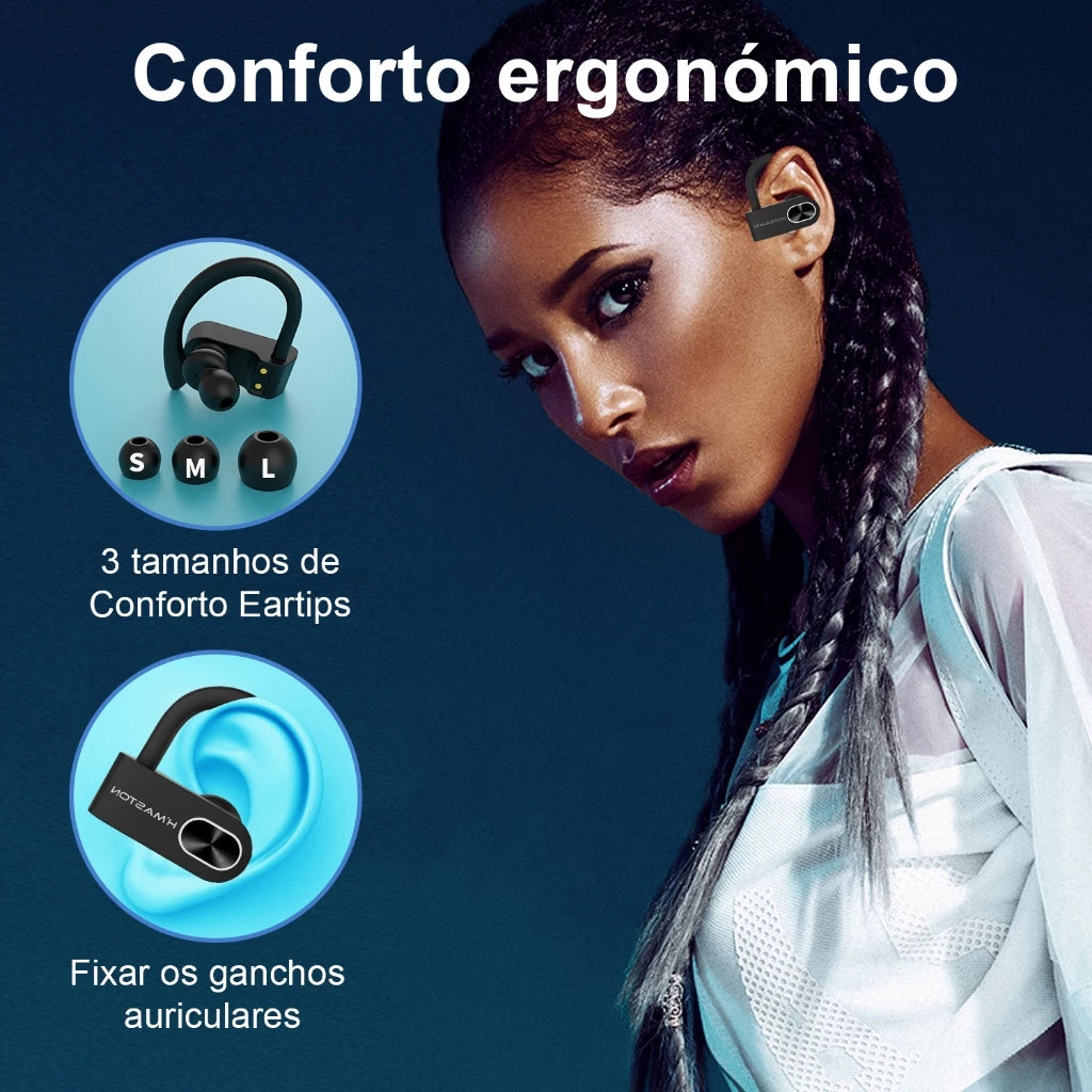 Fone De Ouvido H'maston RS-52 Bluetooth 5.3 Esportivo