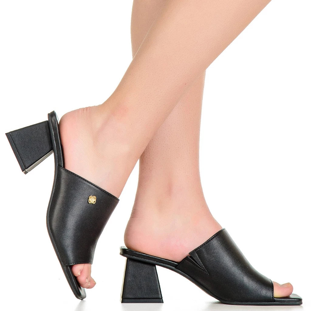 Sandália Salto Alto Bloco Tina Tamanco Ankle Boots GiGiL