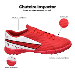 Chuteira Society Impactor Uzze Sport Kit Meião Mochila