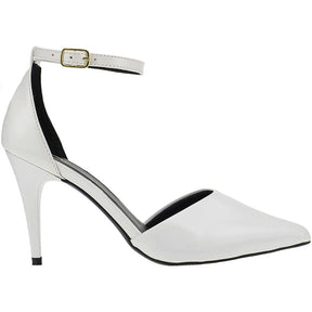 Sandália Scarpin Stiletto Bico Fino Fivela