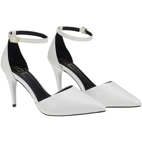 Sandália Scarpin Stiletto Bico Fino Fivela