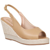 Sandália Feminina Anabela Peep Toe Espadrille Plataforma