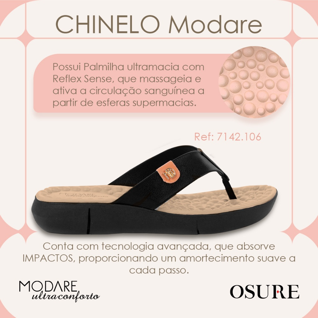 Chinelo Ortopédico Modare Ultraconforto Feminino