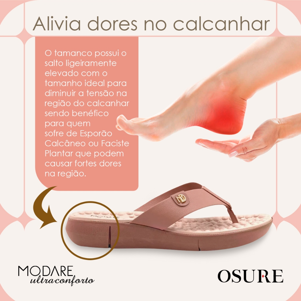 Chinelo Ortopédico Modare Ultraconforto Feminino