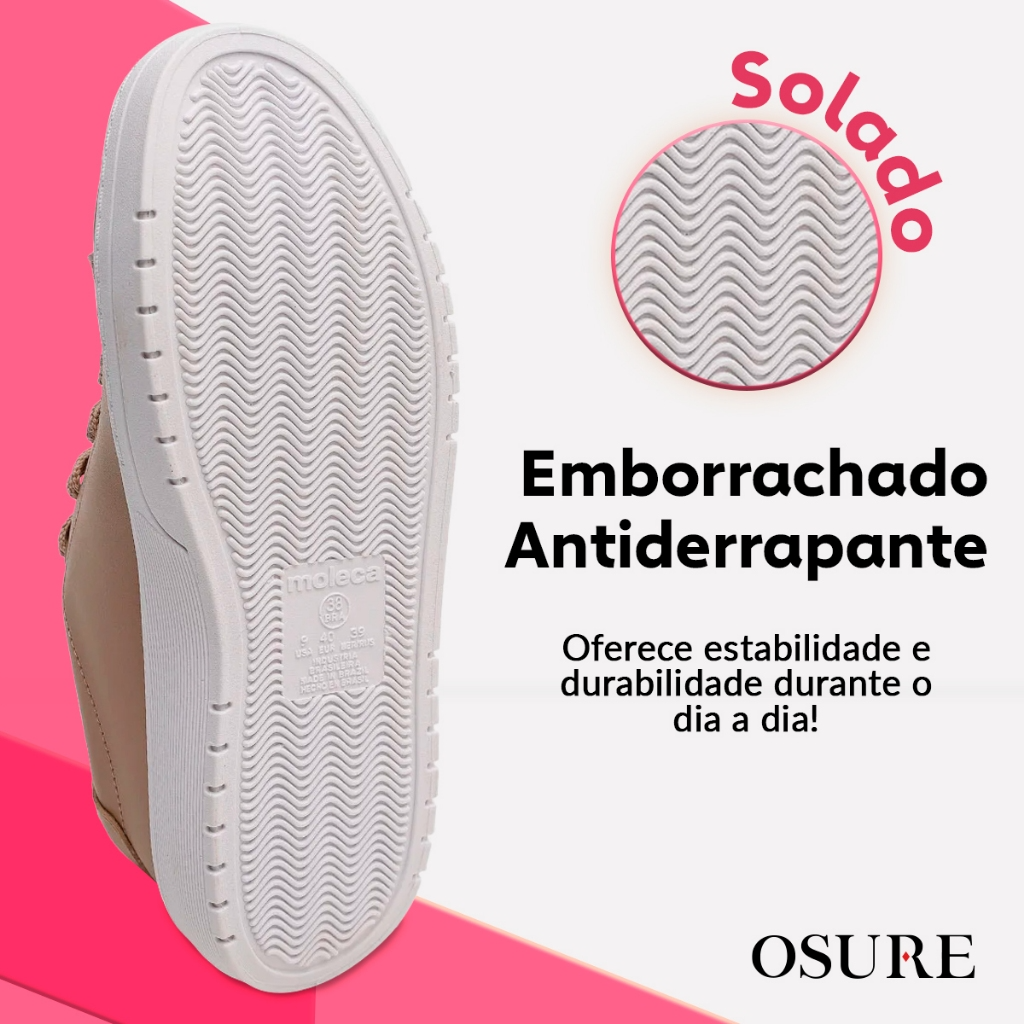 Tênis Moleca Feminino Casual Clássico Plataforma