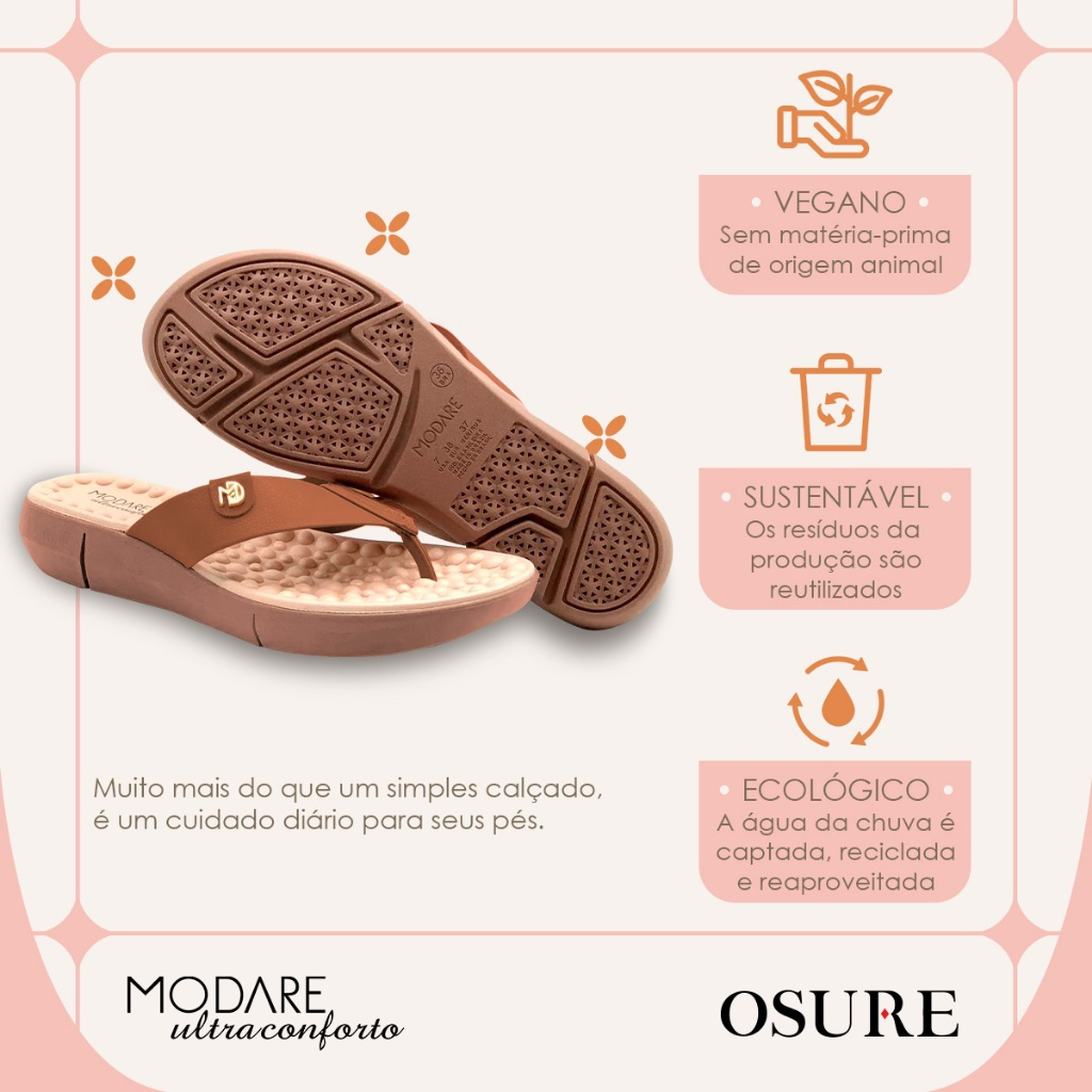 Chinelo Ortopédico Modare Ultraconforto Feminino