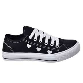 Tênis Feminino Casual com Detalhe de Coração