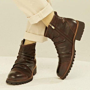 Bota de Couro Cano Curto Masculina - Genuine Man - Teus Pulos